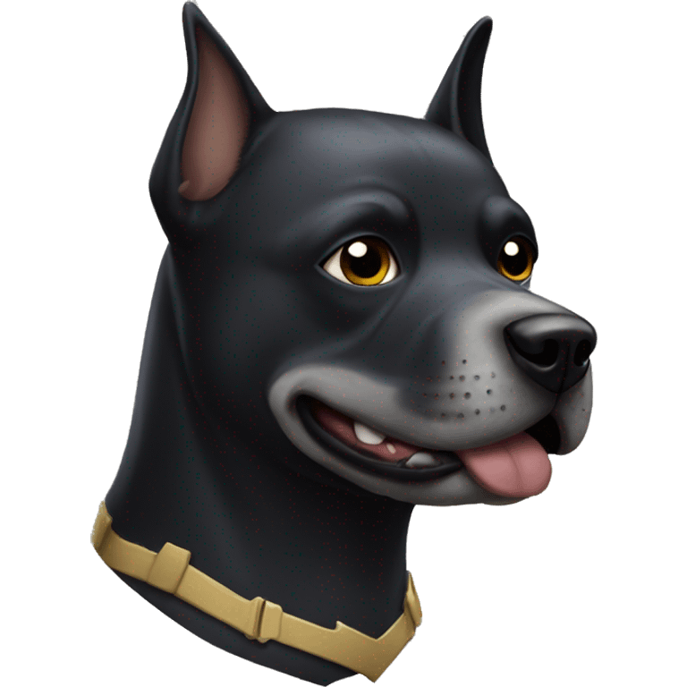 Dog wearing Batman mask emoji