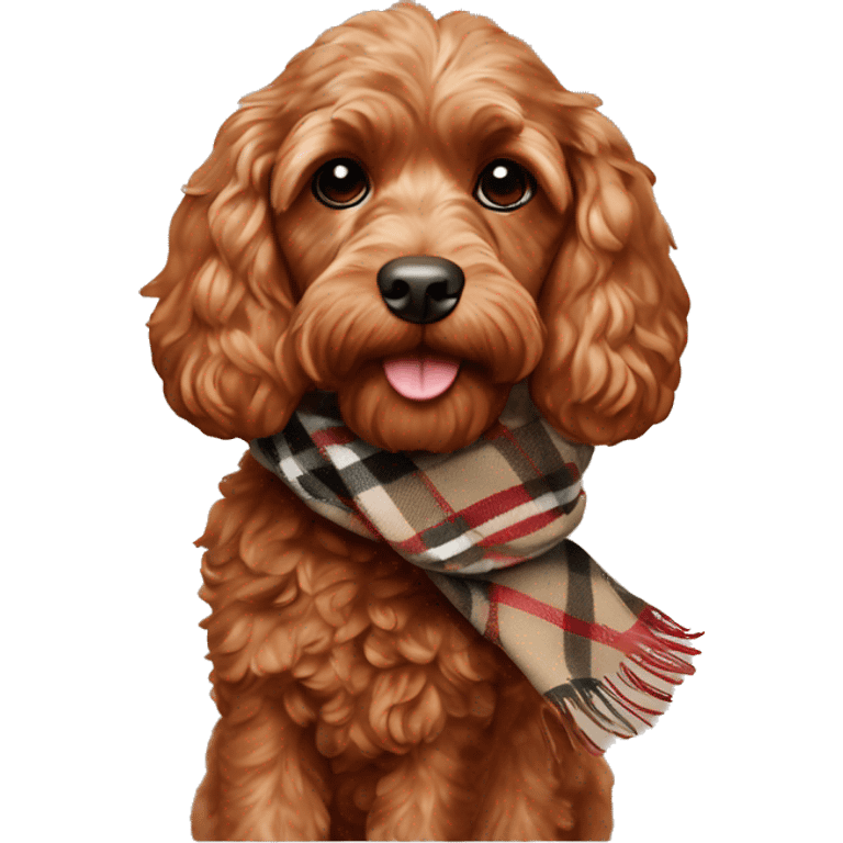 Red Cockapoo with Burberry scarf emoji