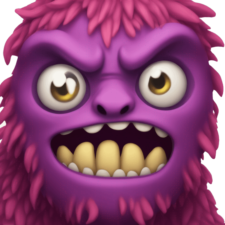 monster with a weird face emoji