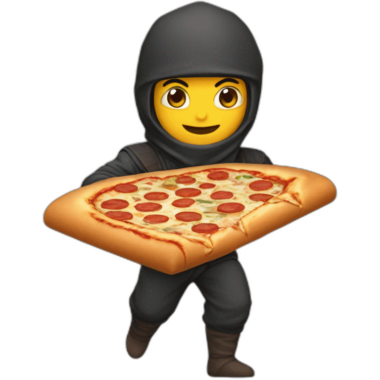 Ninja delivering pizza emoji