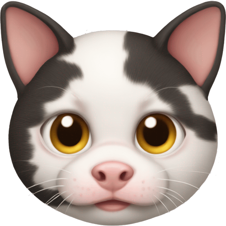 A pig cat hybrid  emoji