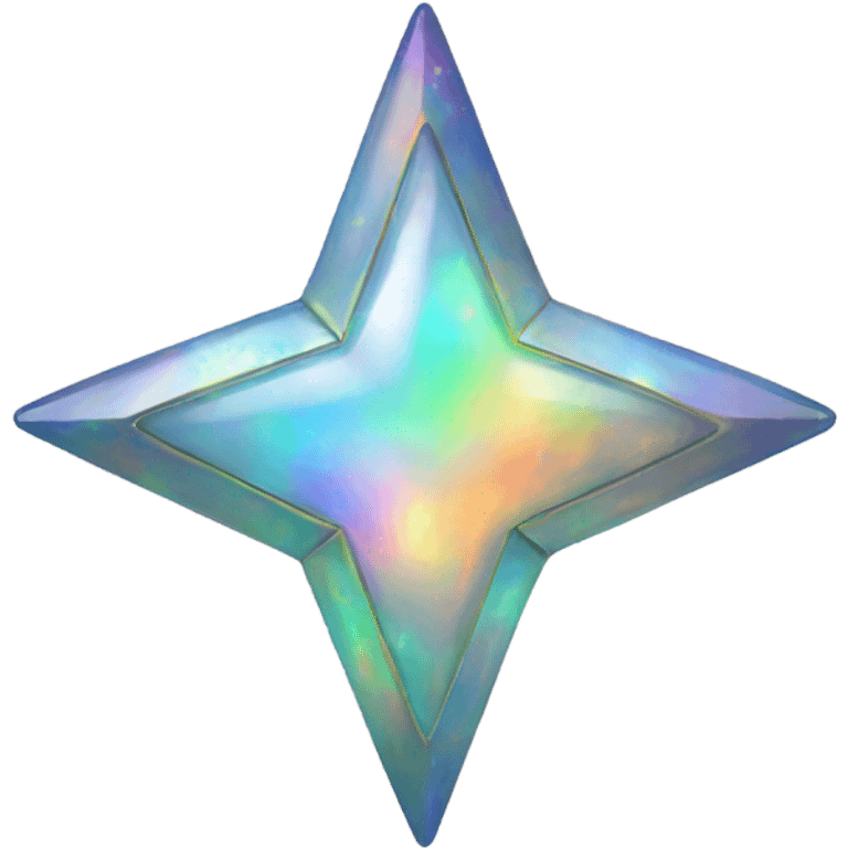 4 point star rounded corner opal emoji