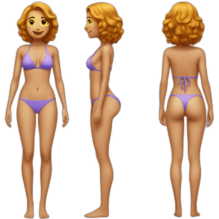 full body beauty-in-a-small-bikini both sides emoji