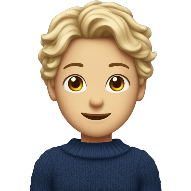 navy blue knit sweater  emoji