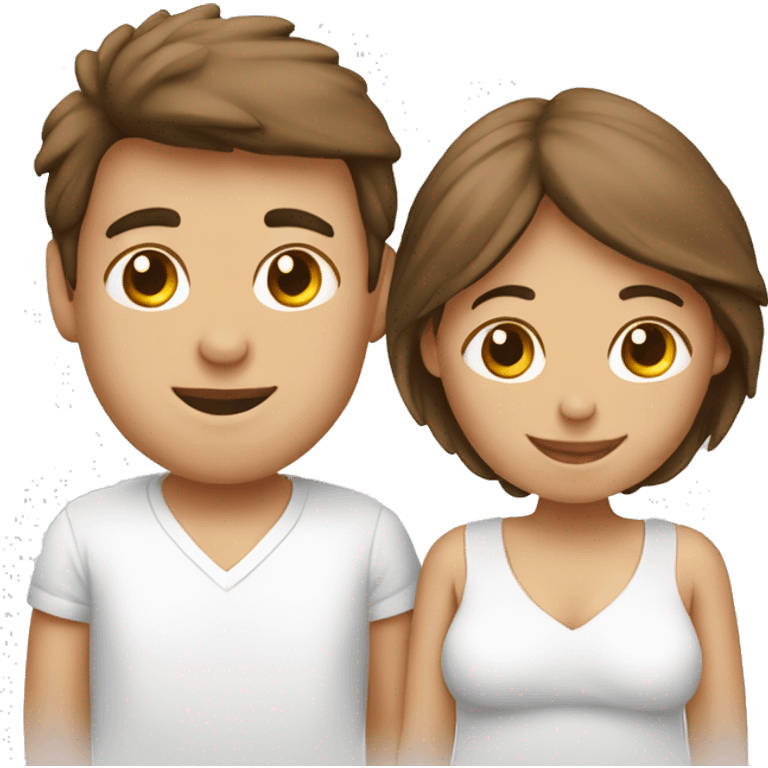 pareja embarazada hombre y mujer blancas emoji