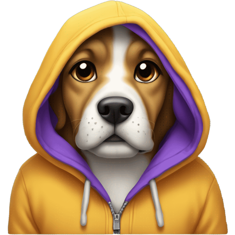 Dog wearing hoodie  emoji