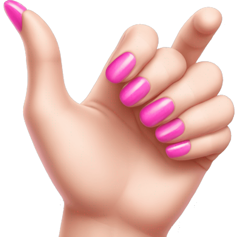 Thumbs up with pink nails  emoji