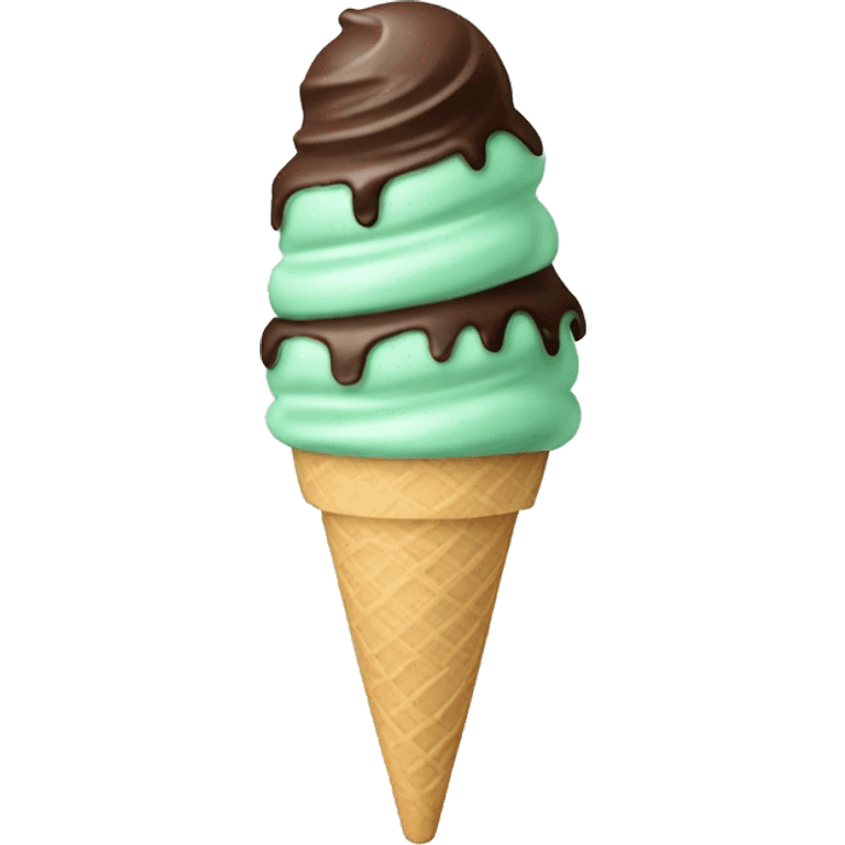 Mint chocolate ice cream emoji