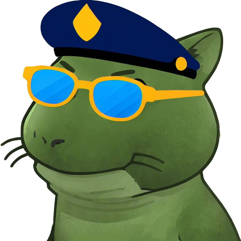 Cat with sunglasses emoji