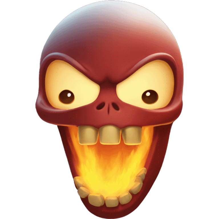 knuckles the echidna skull fire emoji