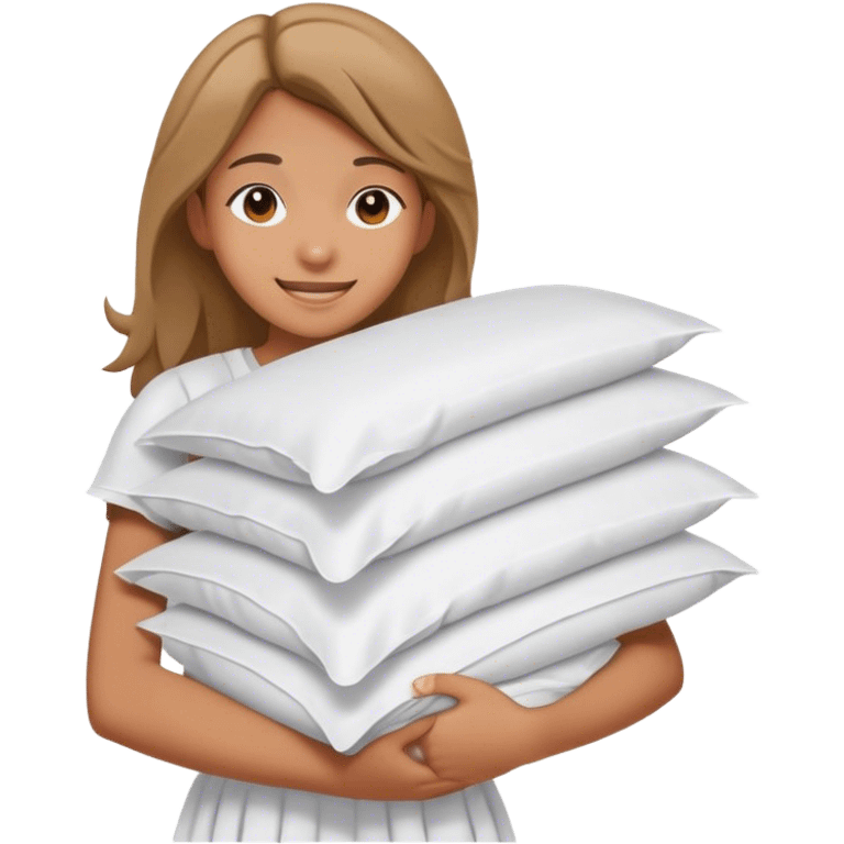 cheerful teenager carrying a pile of sheets emoji