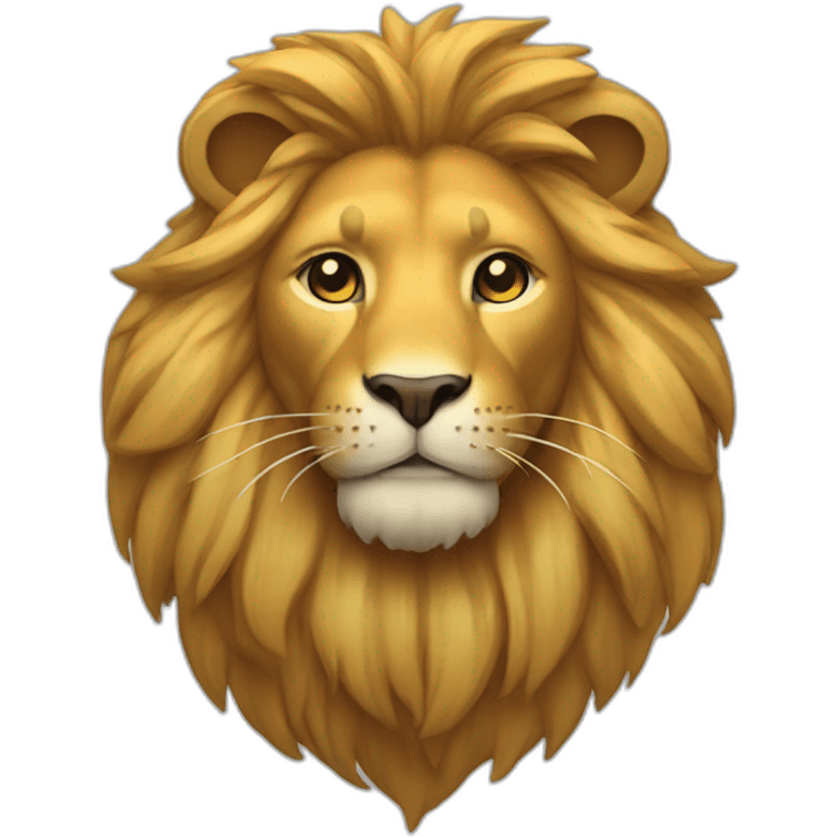 un chat sur un lion emoji