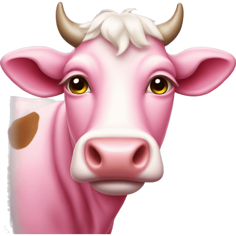 Pink cow emoji