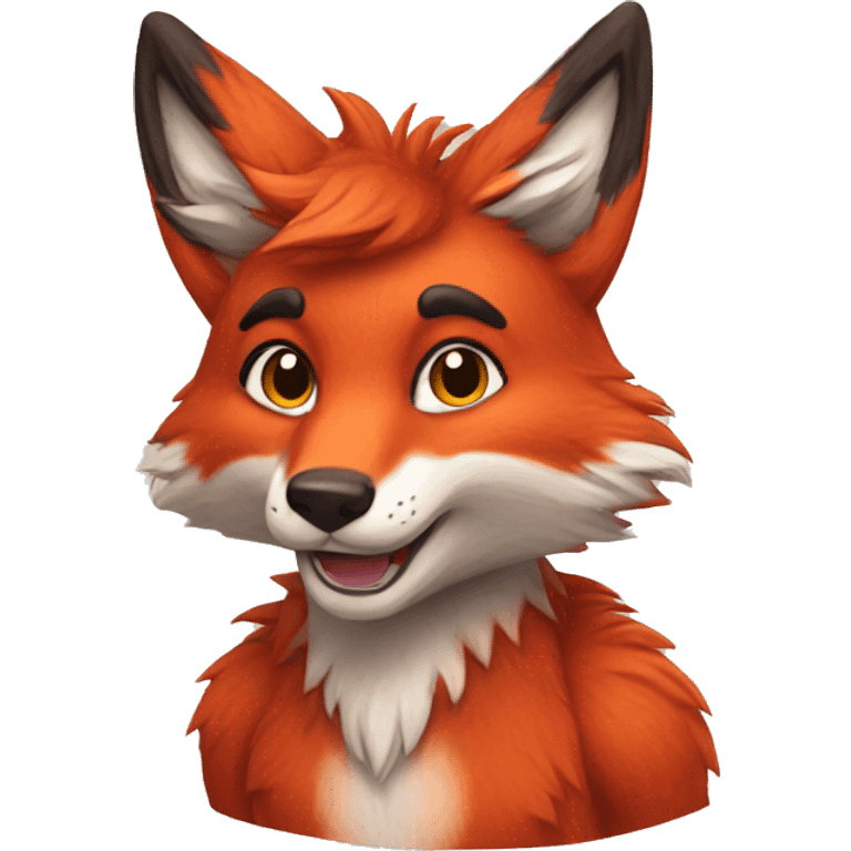 red furry anthro fox emoji