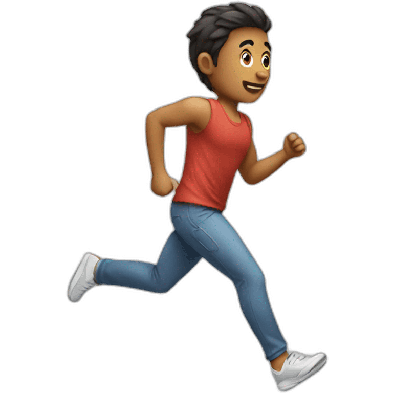 Running from the side in casual attire emoji