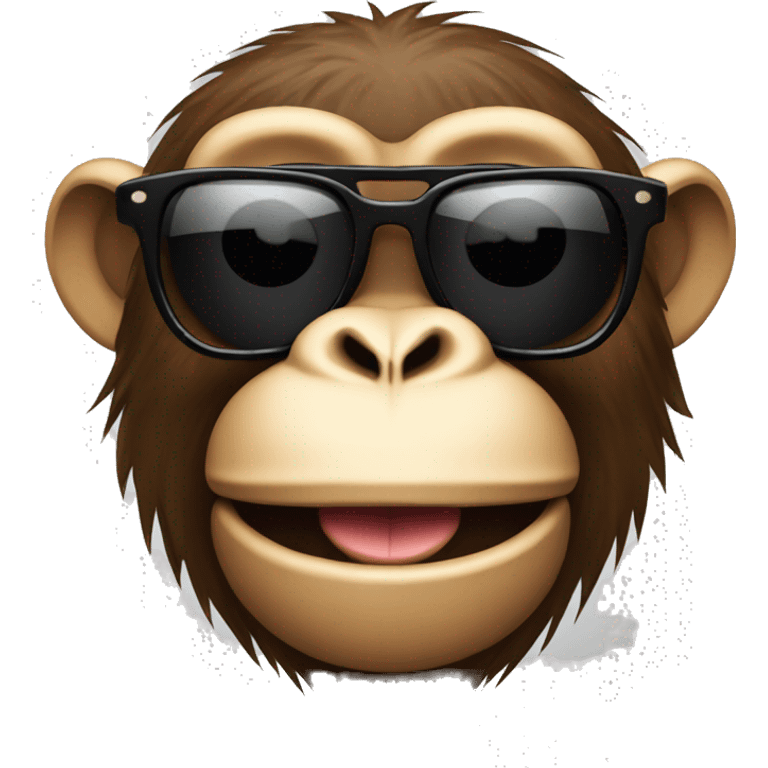 Funny Monkey With sunglasses emoji