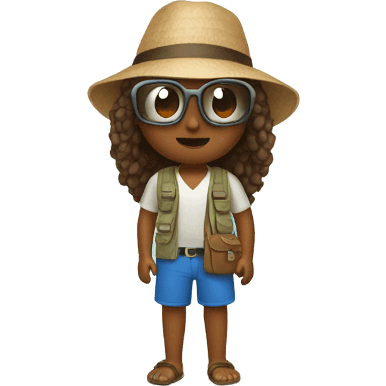 Tourist on beach island emoji