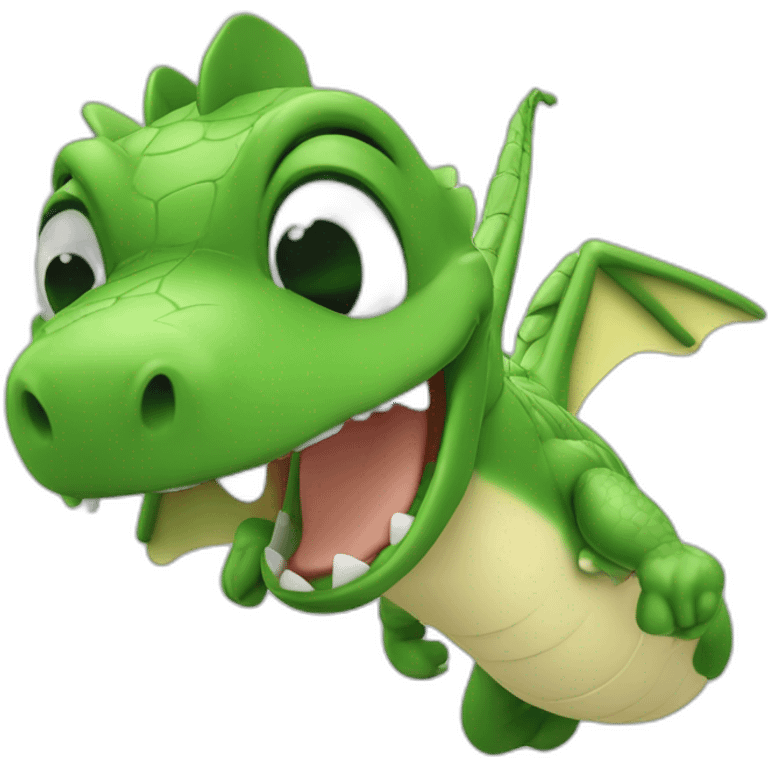 cute adorable baby alligator 3d taking off emoji