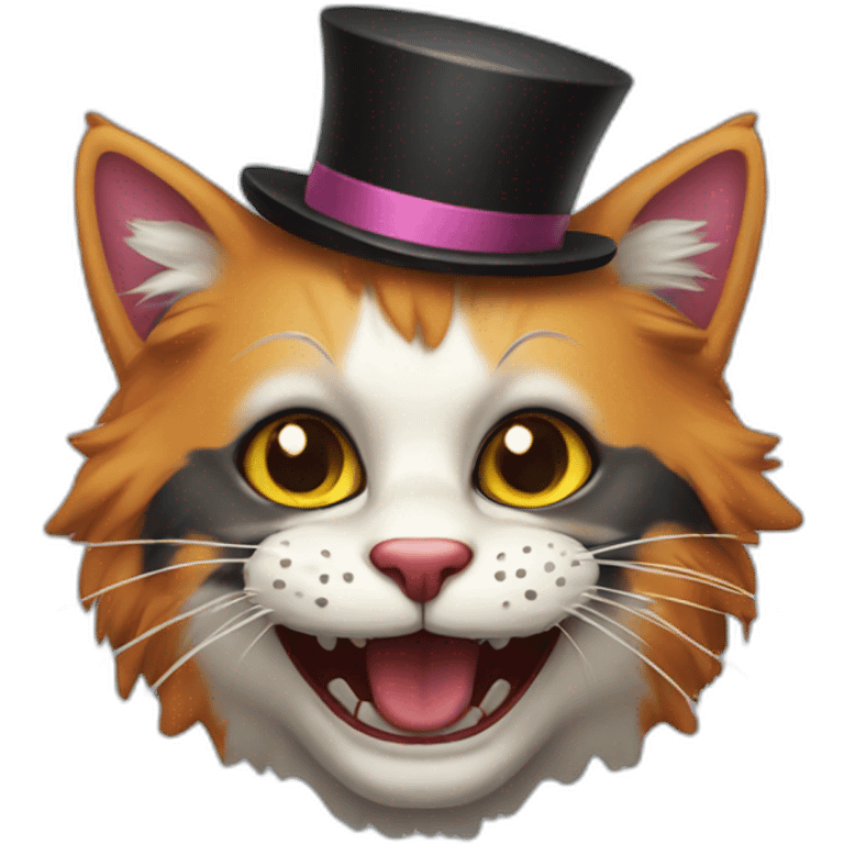 Cat clown emoji