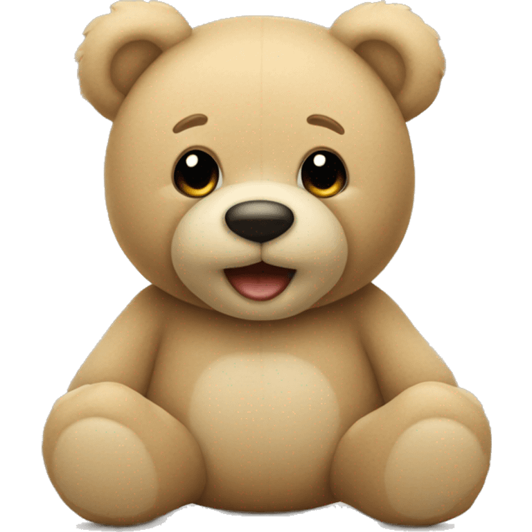 beige teddy bear  emoji