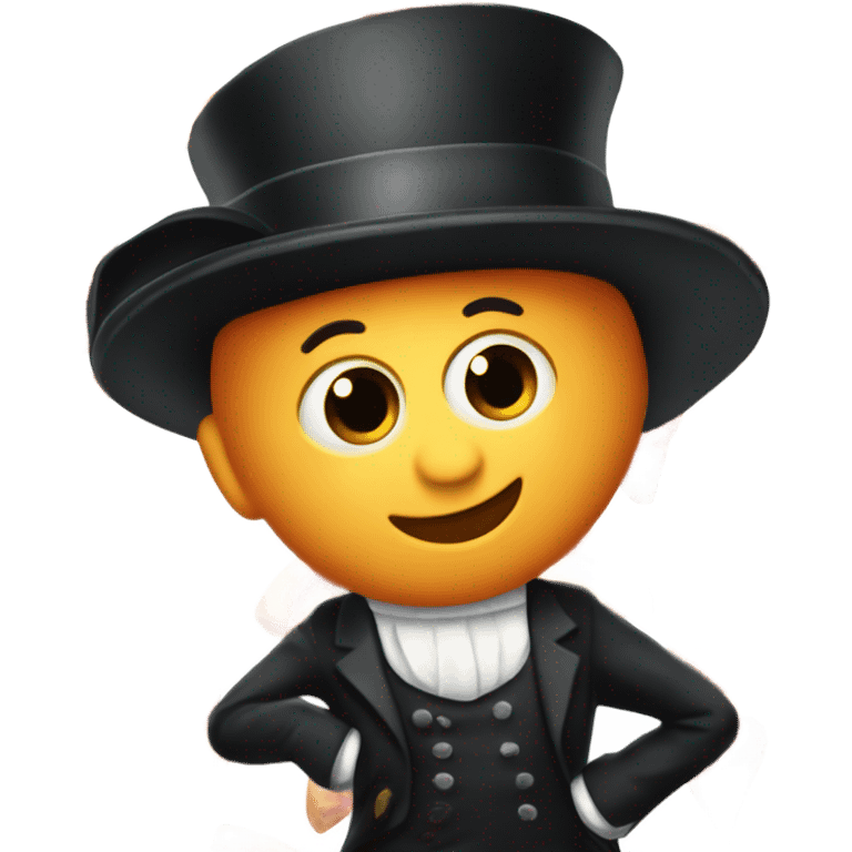 piece of pepperoni pizza with a top hat emoji