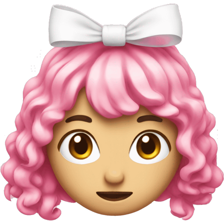 Pink heat with white bow emoji