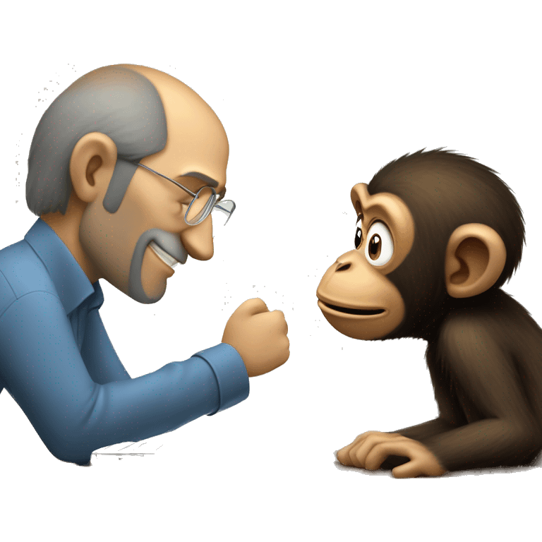 monkey loves steve jobs and monkey is so cool emoji