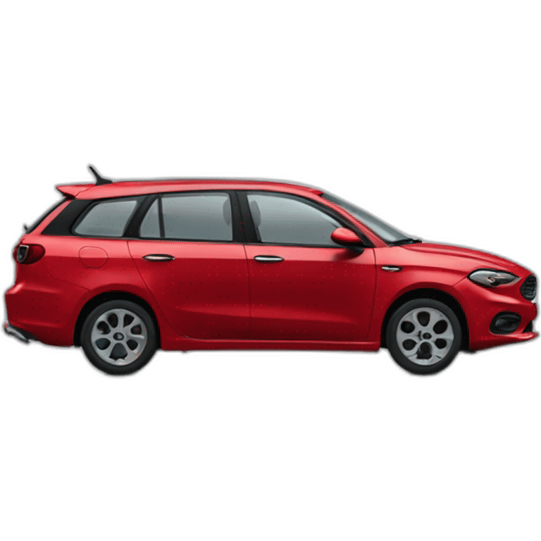 Red fiat tipo combi emoji