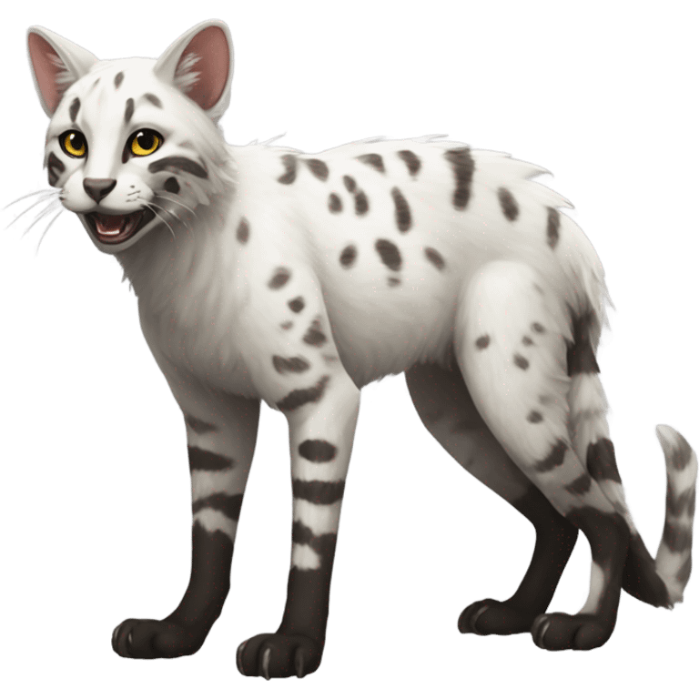 Modern Feral Rare Fantasy Vernid-Trico-species by LiLaiRa, random markings, full body emoji