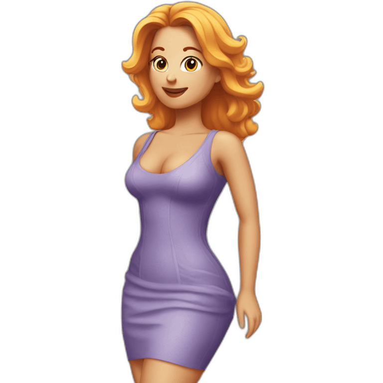 Alexia van Oranje with big butt dress emoji