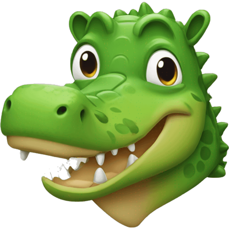 Un crocodile sur une vache emoji