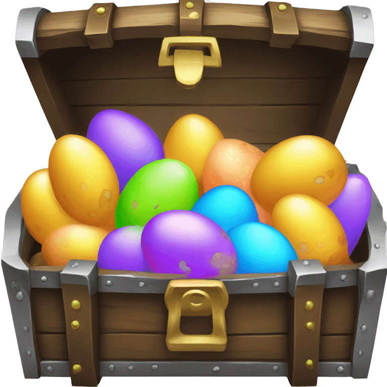 treasure chest with alien eggs emoji