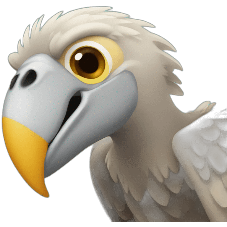 Vulture flying emoji