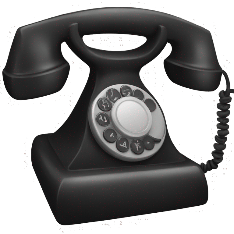 Black retro phone emoji