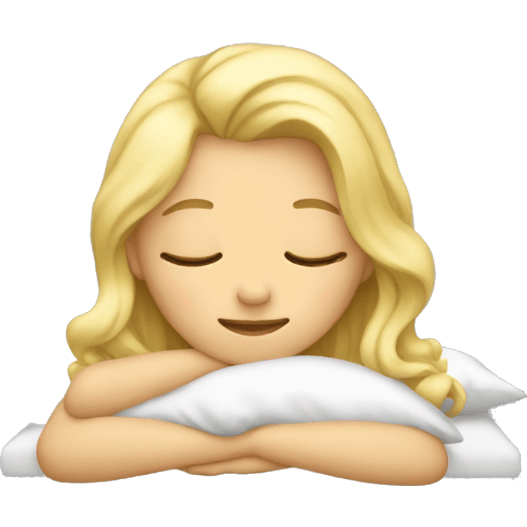 Blond girl sleeping  emoji