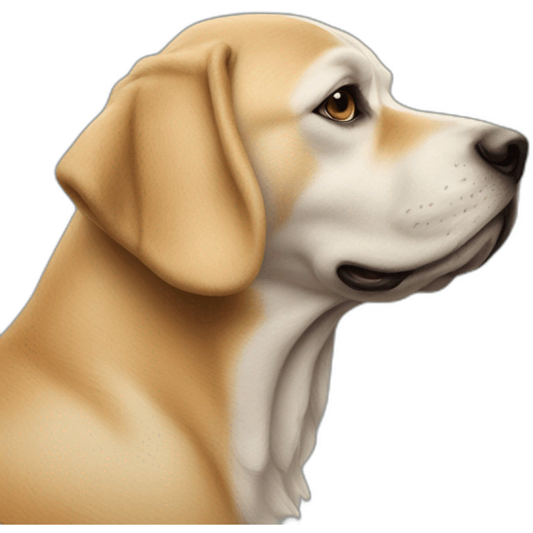 dolichocephalic dog in profile emoji