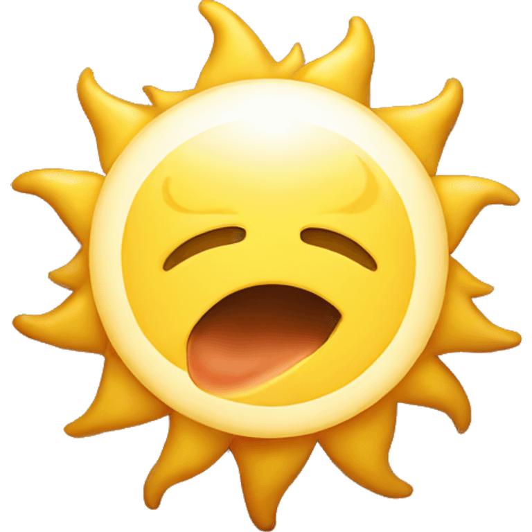 Sun eating eggs emoji