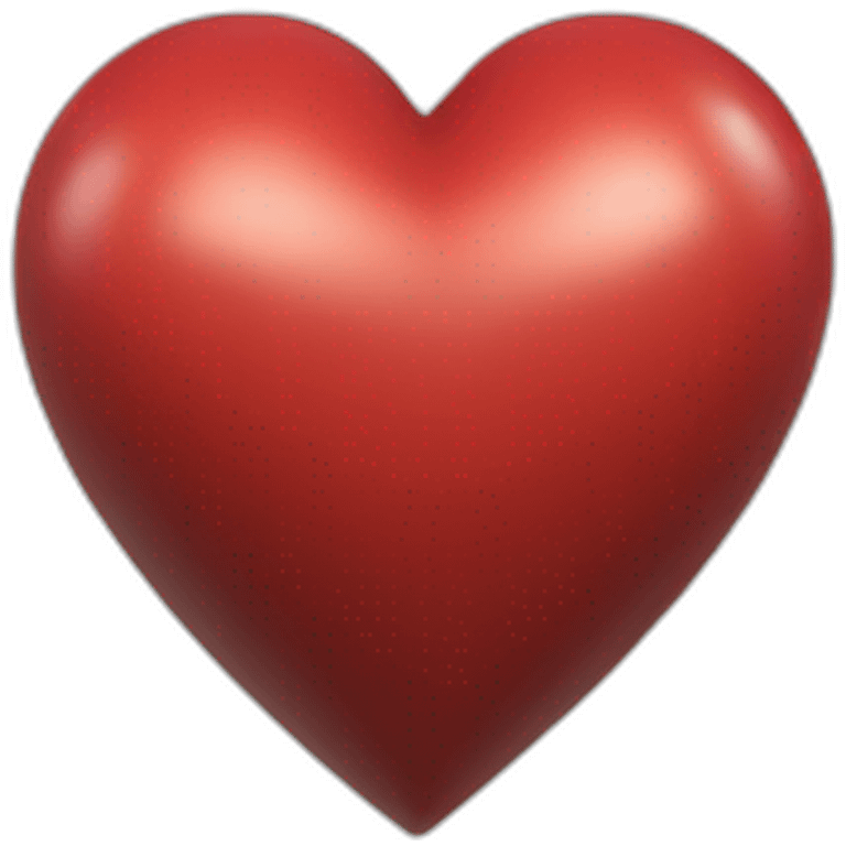 3D red steel heart emoji