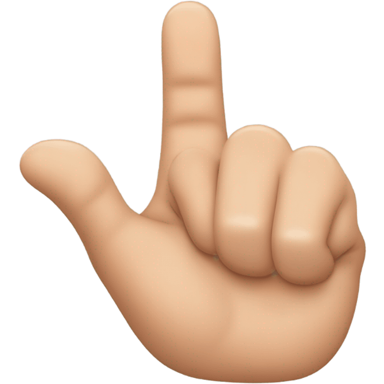 Hand Gesture Details:

Finger Positions:

Thumb: Extended outward.

Index Finger: Extended upward.

Middle and Ring Fingers: Folded down towards the palm.

Pinky Finger: Extended upward. emoji