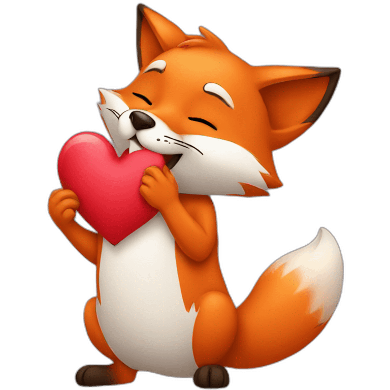 Fox blowing a heart emoji