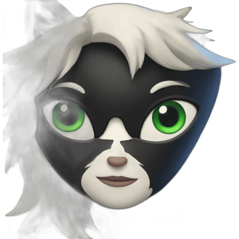 Chat noir et blanc emoji