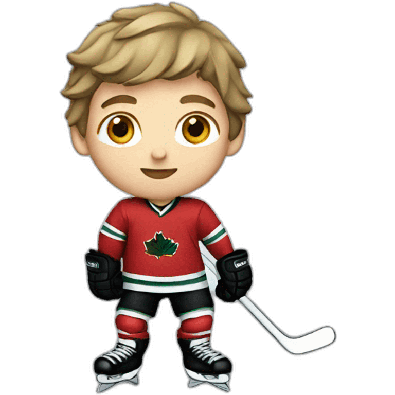 Boy hockey player emoji