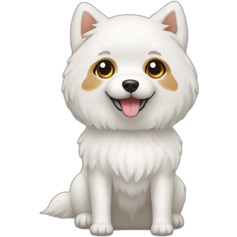 White Japanese Hokkaido dog  emoji