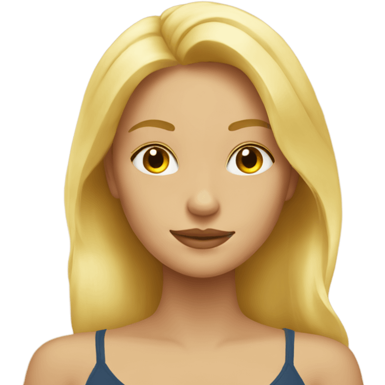 blonde girl relax emoji