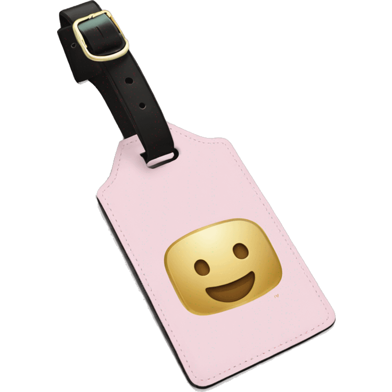 Light pink and gold luggage tag emoji