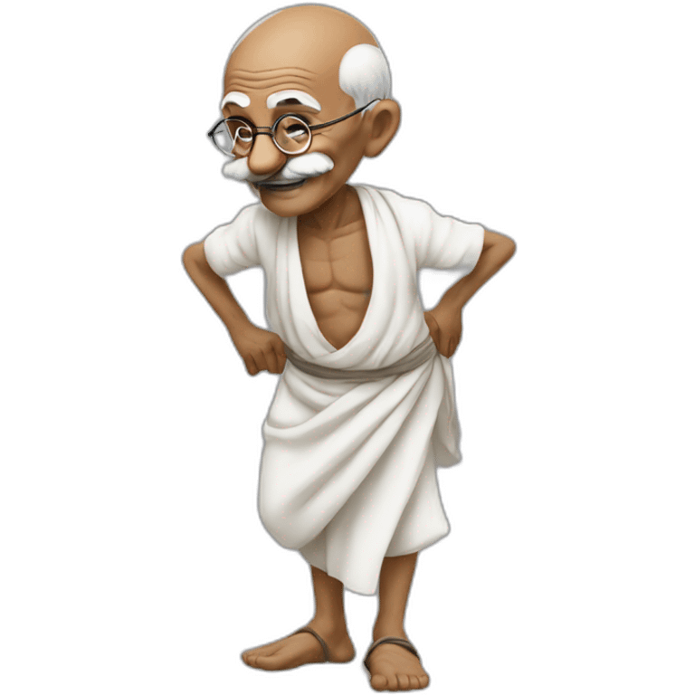 gandhi bending over emoji