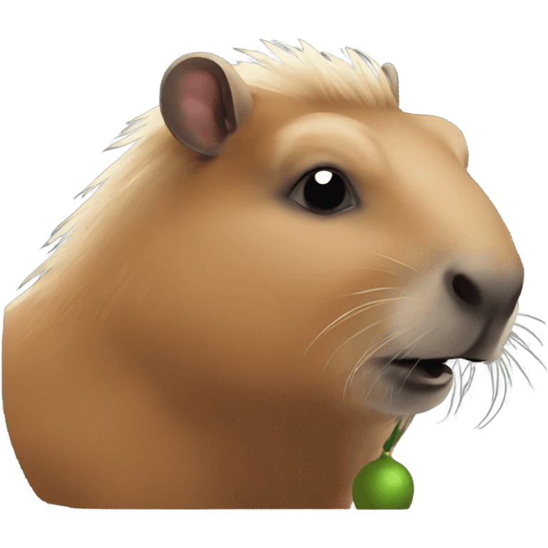 Santa capybara  emoji