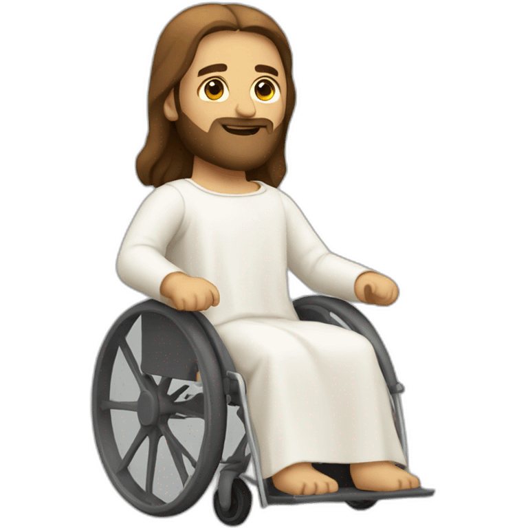 Jesus with a wheelchair emoji