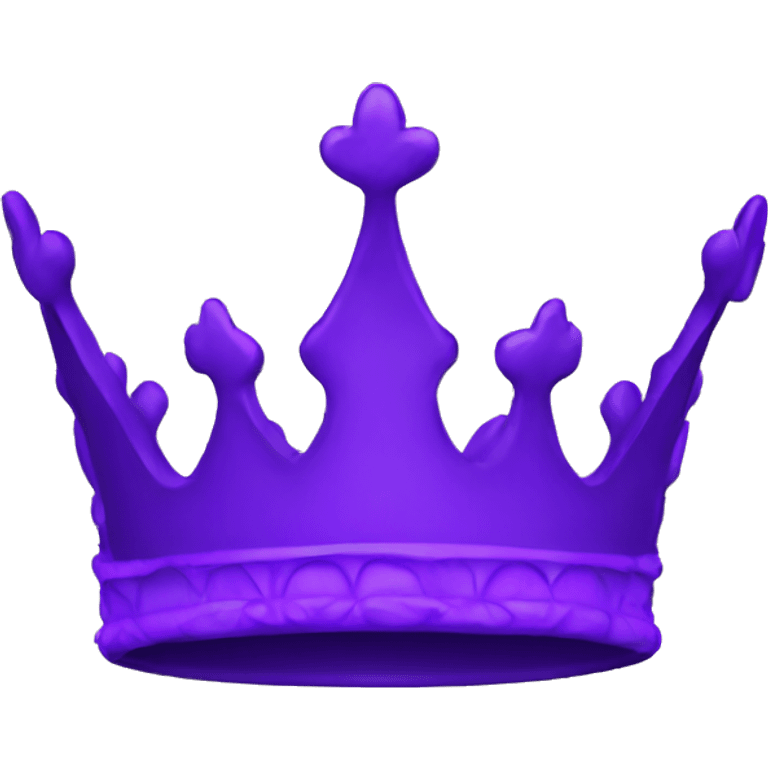 Neon purple crown on F emoji