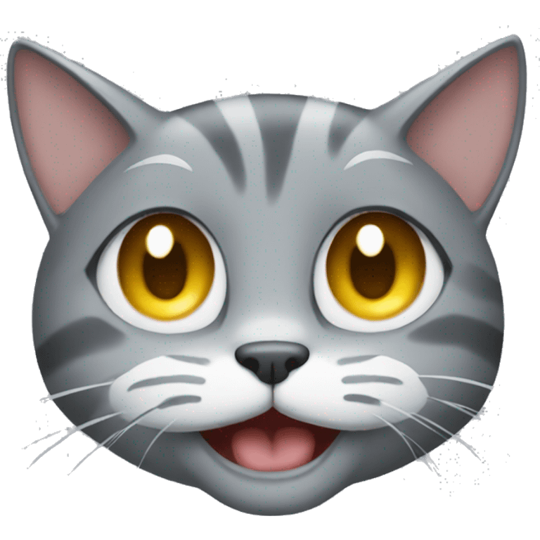 gray cat laughing crying tears emoji emoji